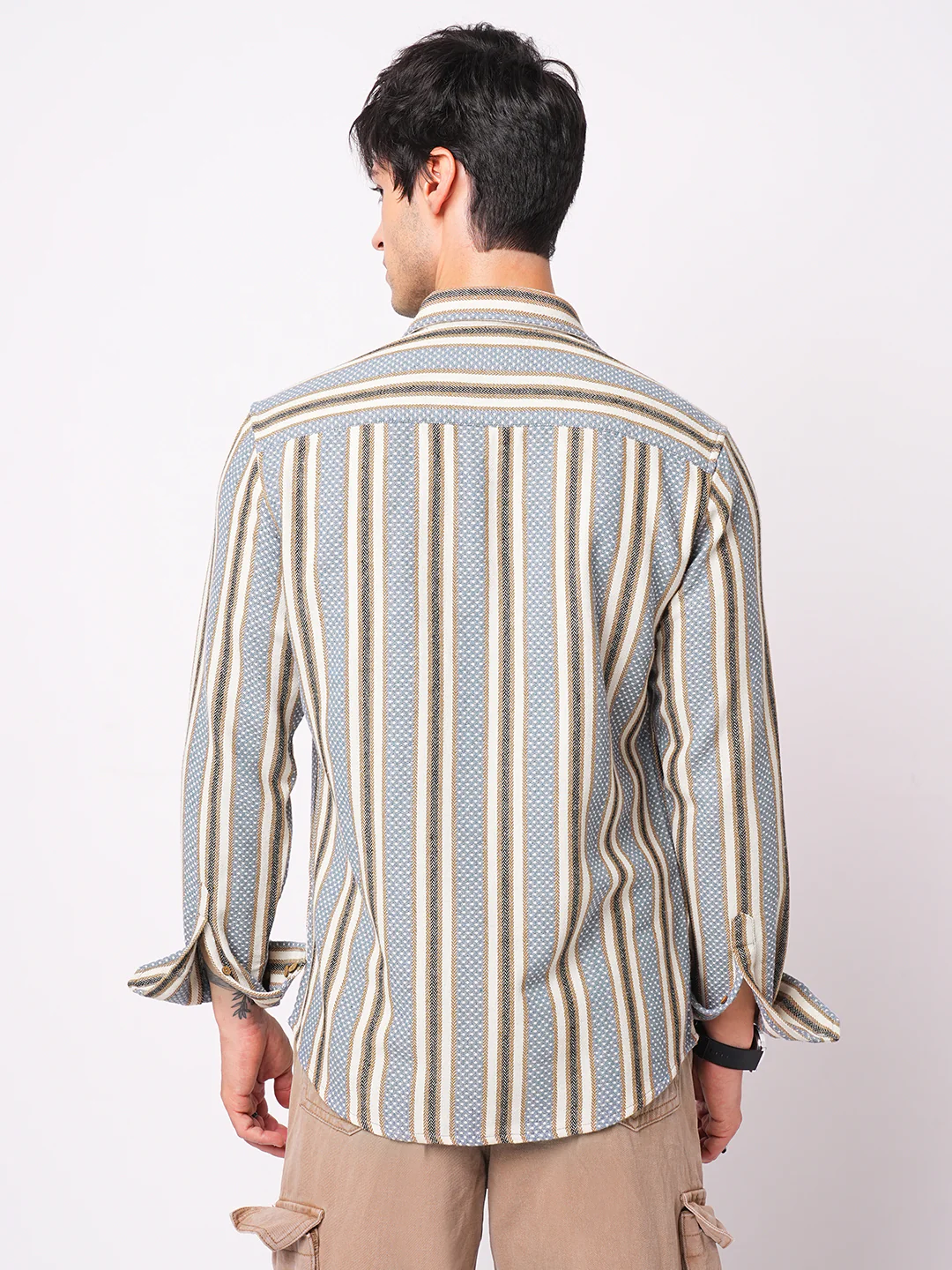 Blue Atlas Loom Striped Shirt - Image 6
