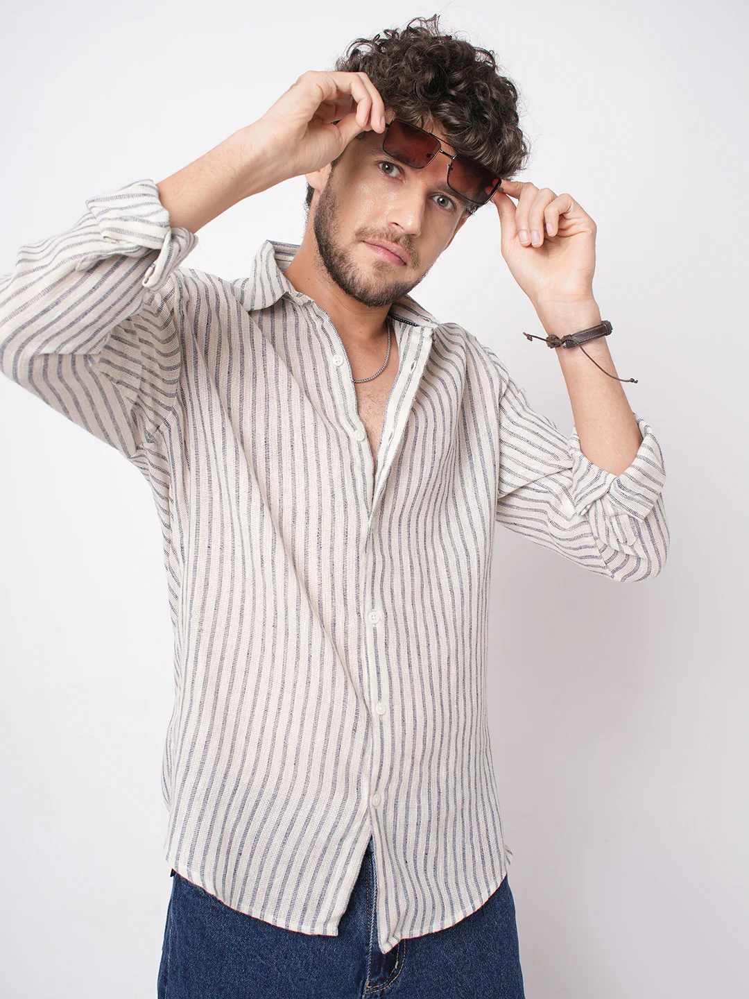 Blue Grainline Burlap Shirt - Image 2