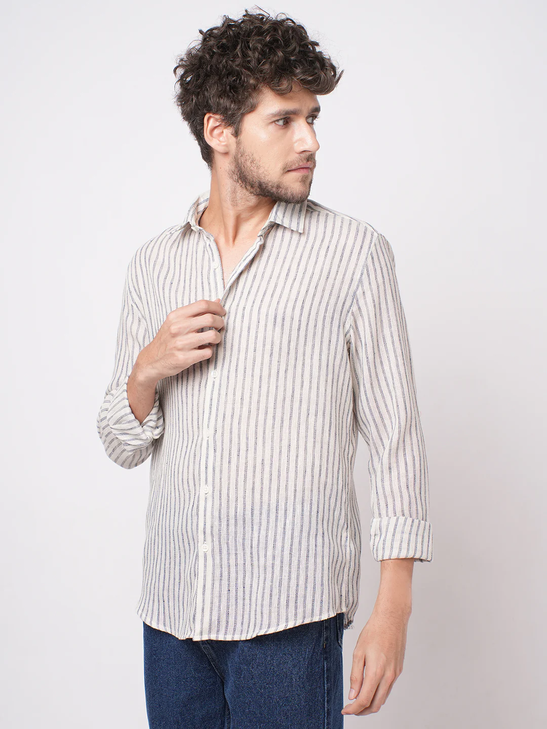 Blue Grainline Burlap Shirt - Image 6