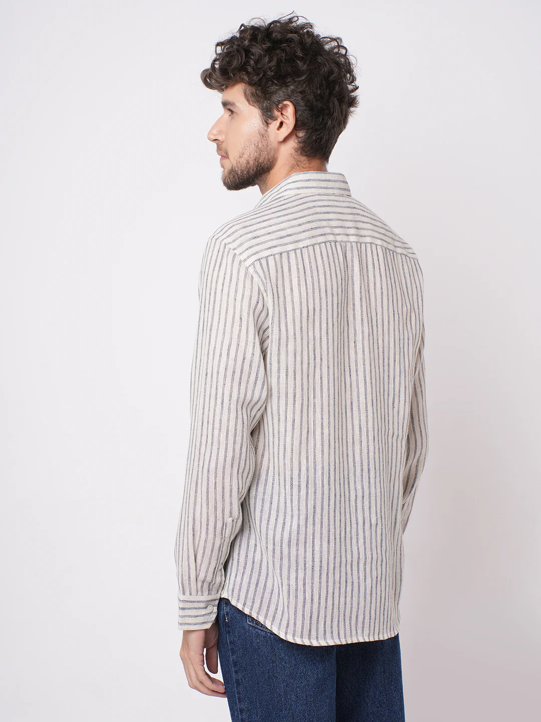 Blue Grainline Burlap Shirt - Image 7