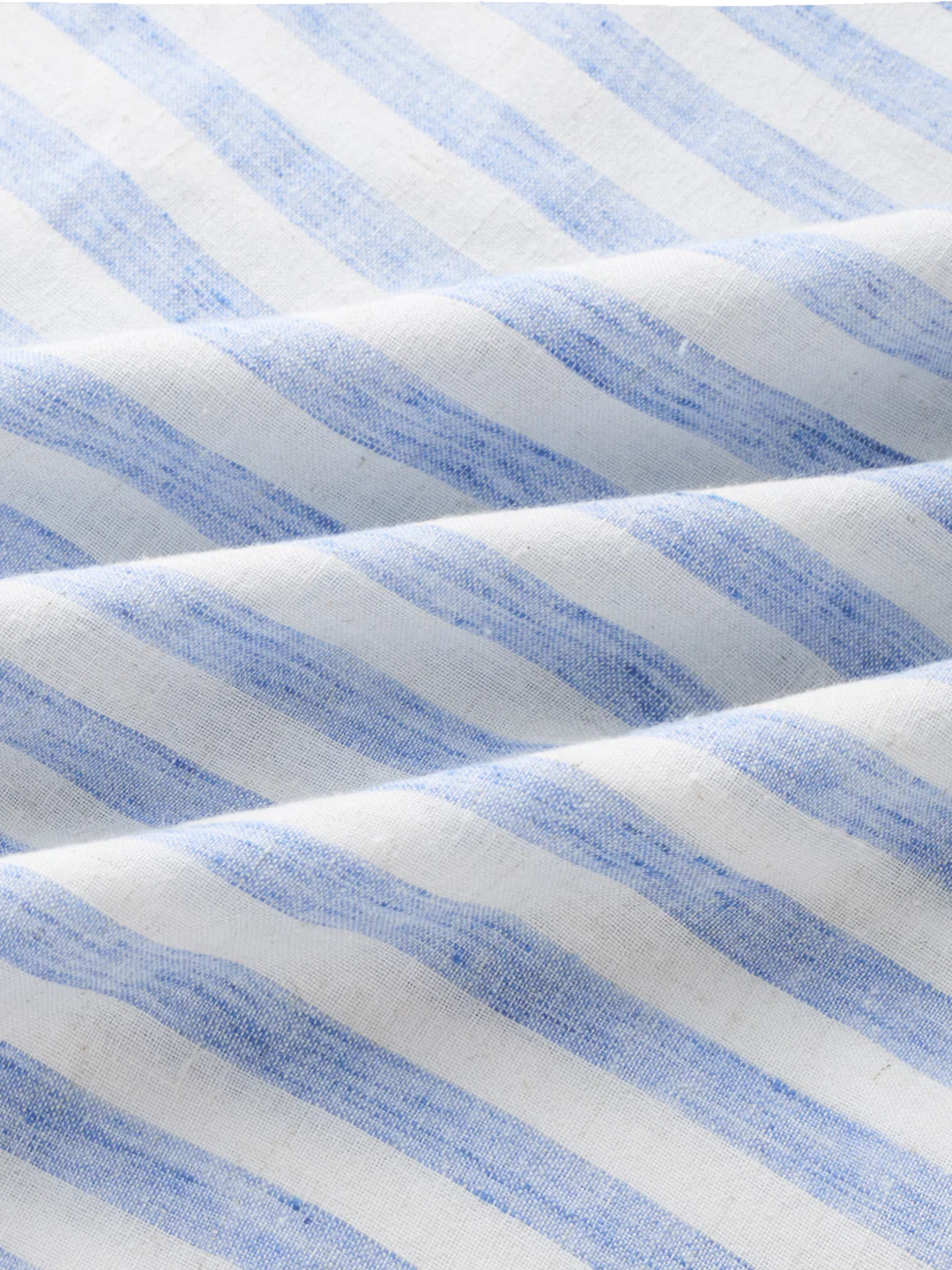 Blue & Ivory Balanced Striped Linen Blend Shirt - Image 3