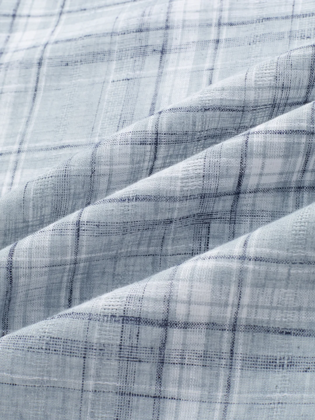 Blue Mist Plaid Checks Jacquard Shirt - Image 3
