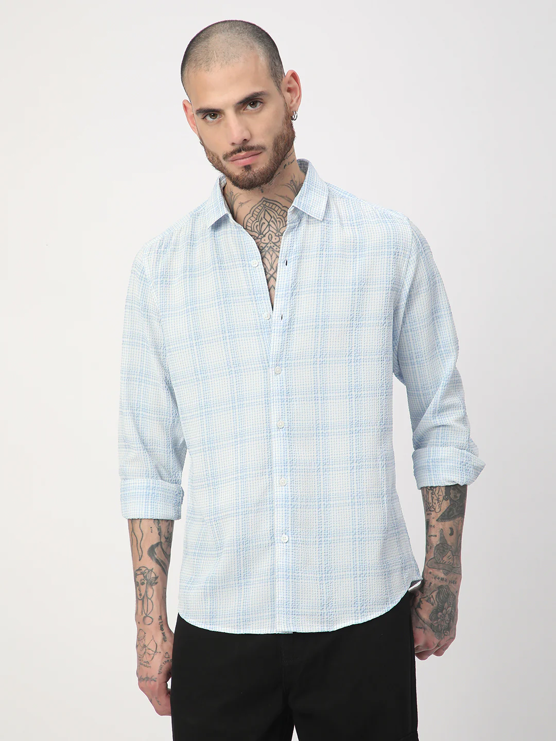 Bluey Mini Plaid Checks Seersucker Shirt - Image 4