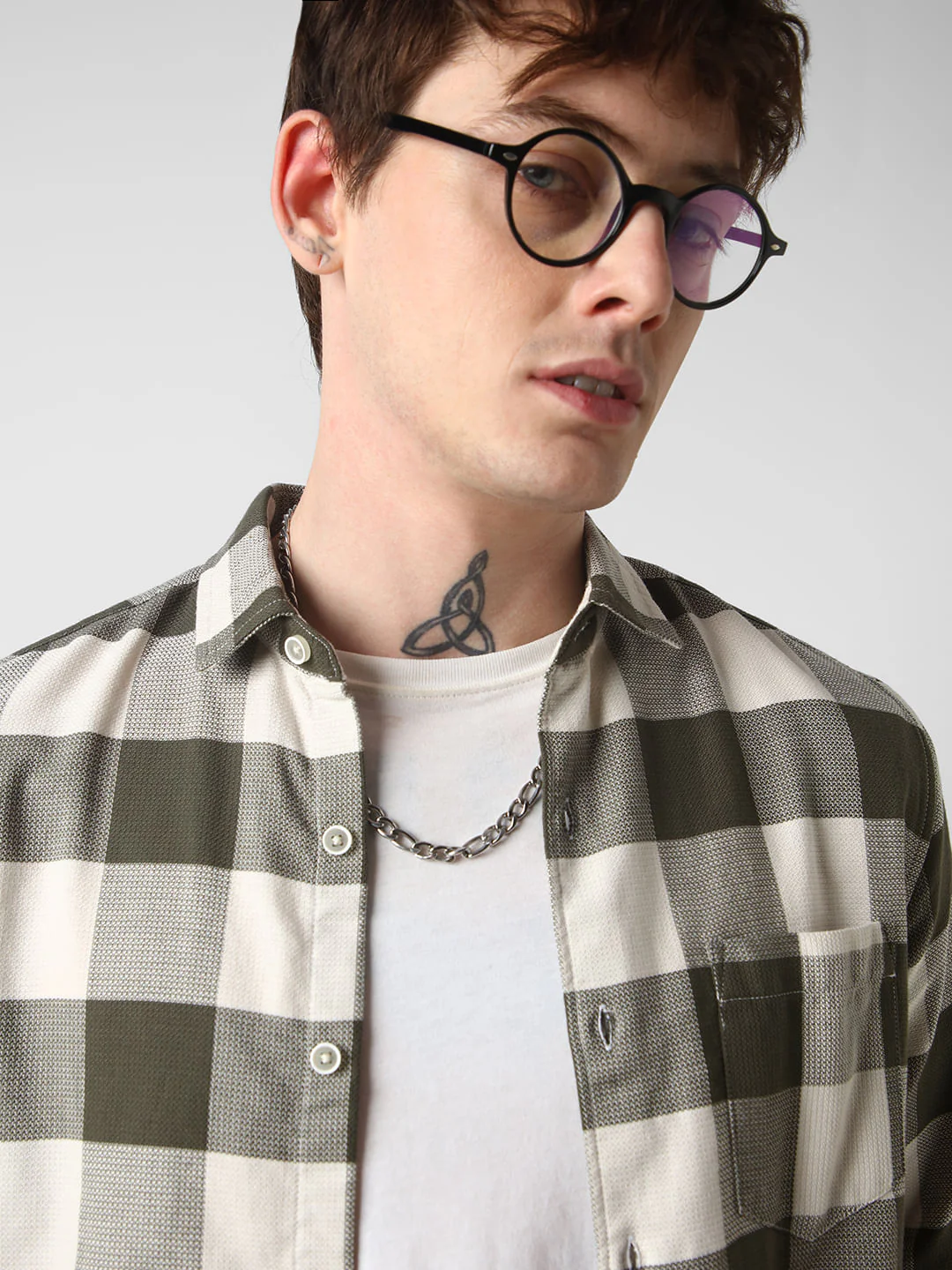 Box Checks Olive Shirt - Image 2