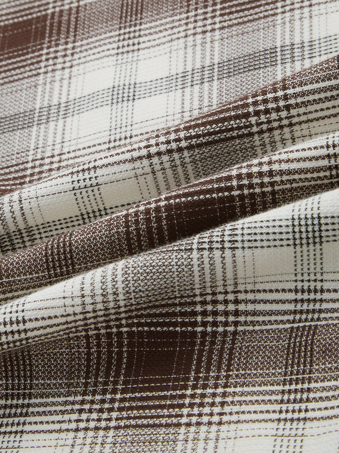 Brown & White Sable Grid Checks Shirt - Image 3