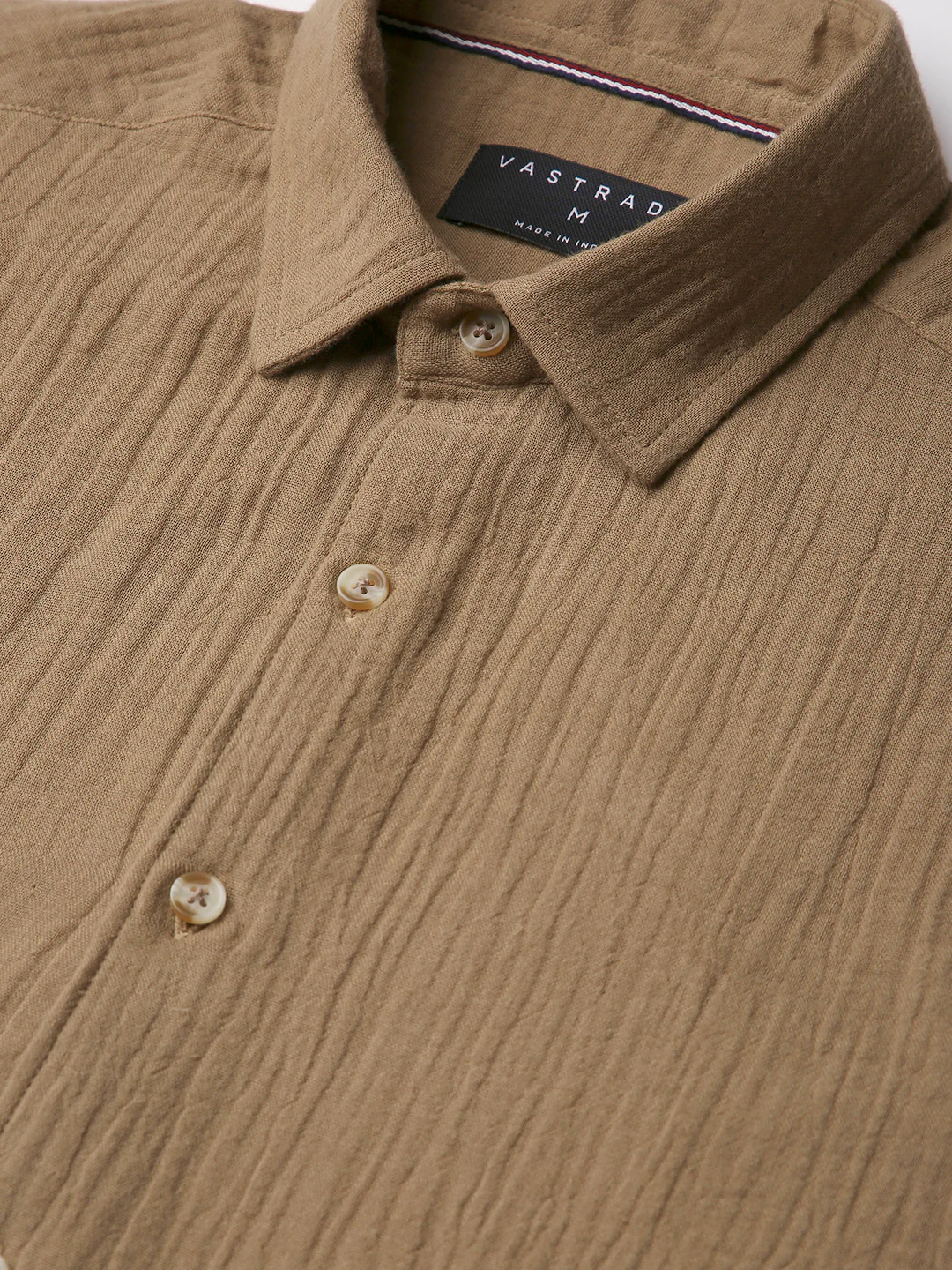 Brown Double Cloth Everyday Shirt - Image 3