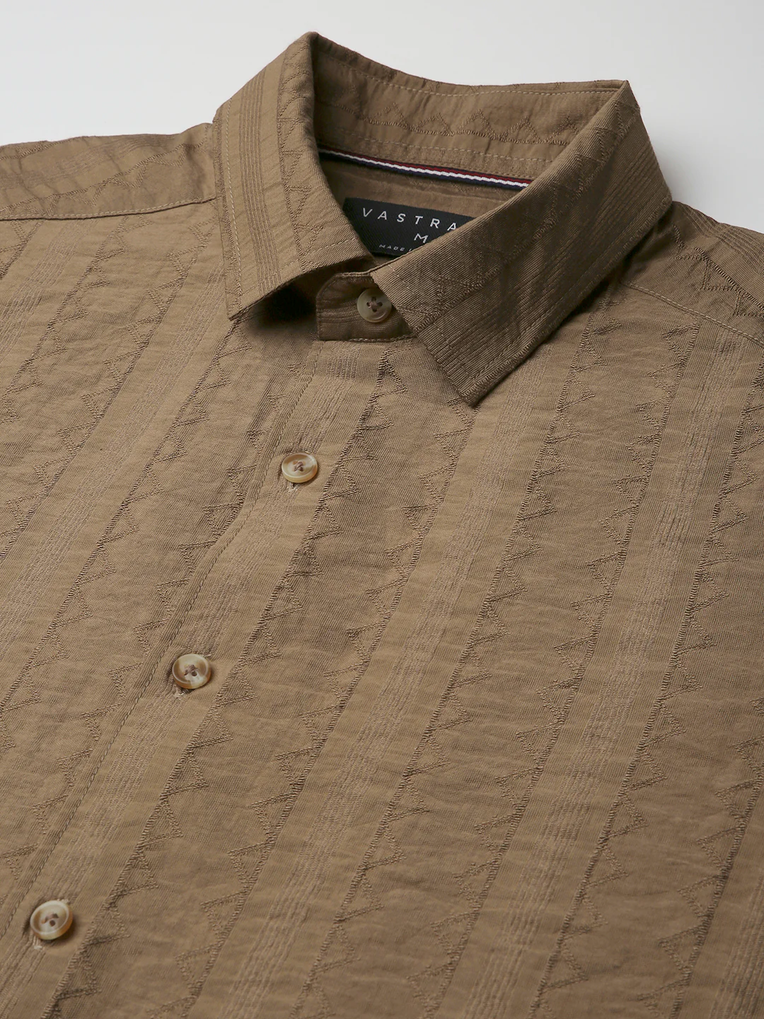 Brown Dune Stripe Elegance Shirt - Image 3