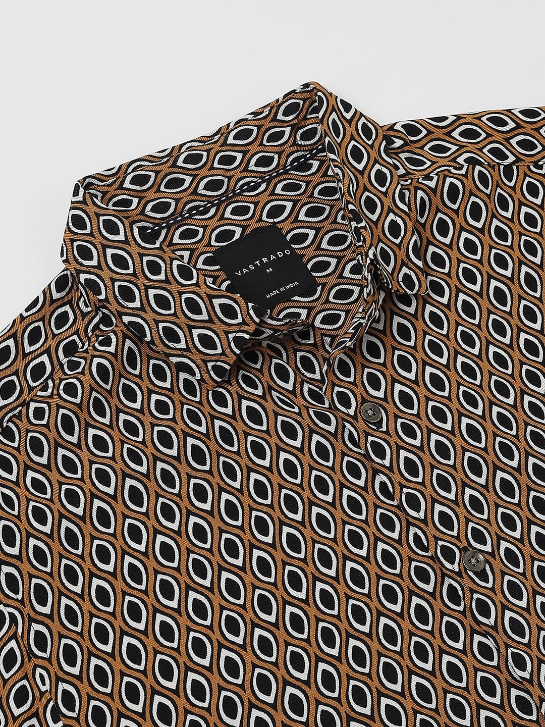Brown Ikat Printed Shirt - Image 3