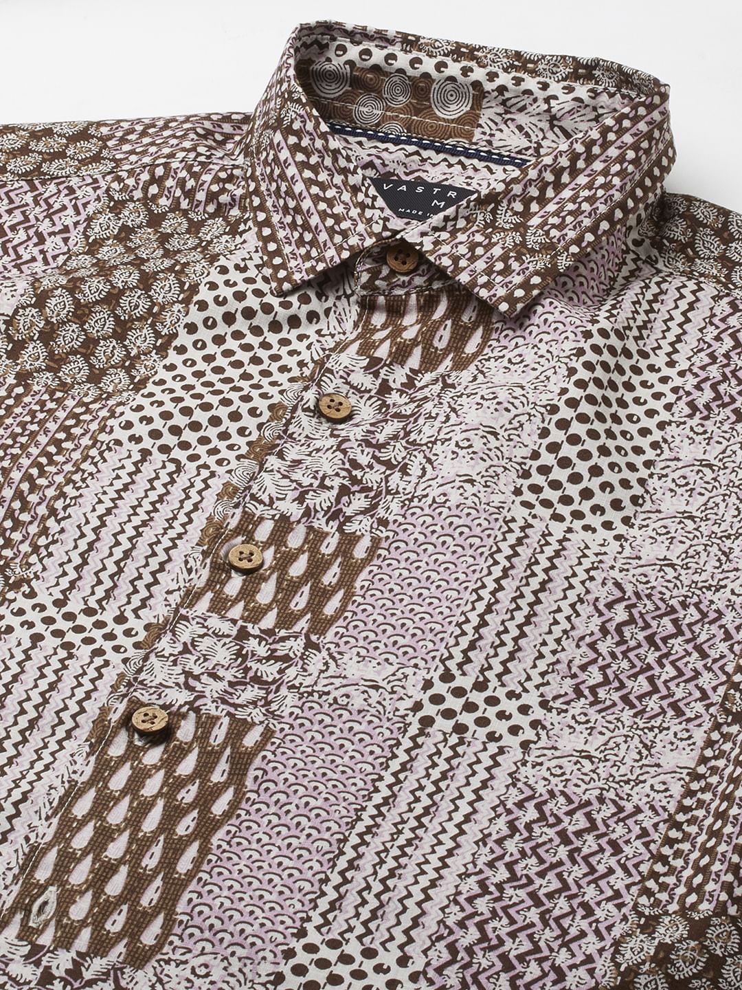 Brown Kalamkari Printed Shirt - Image 3