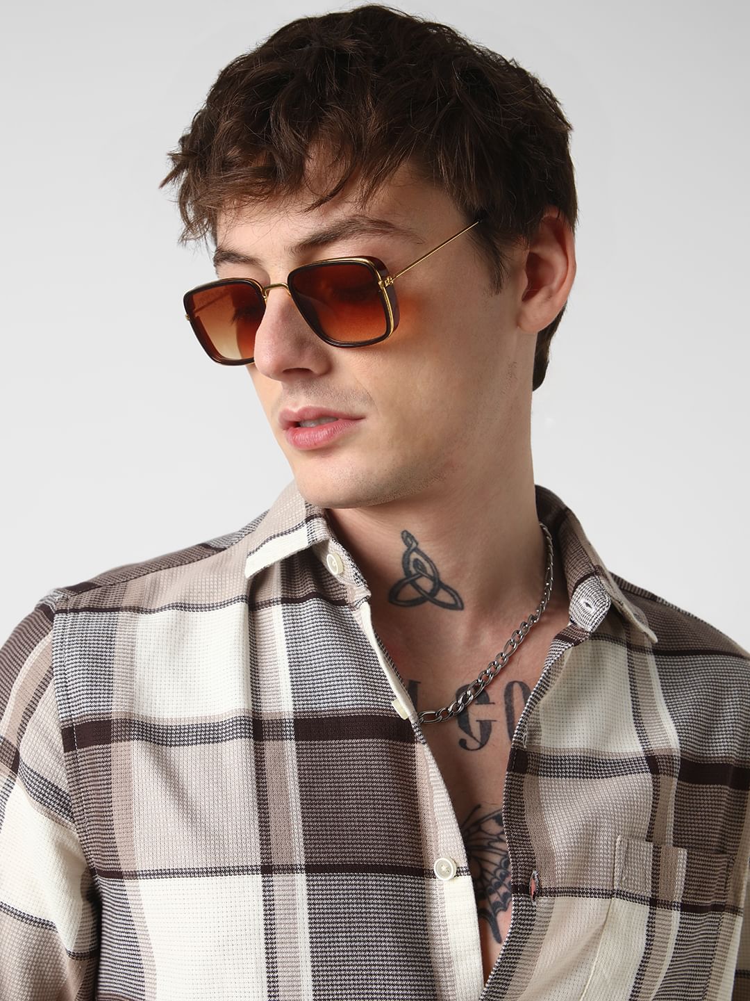 Brunette & Ivory Broad Checked Shirt - Image 2