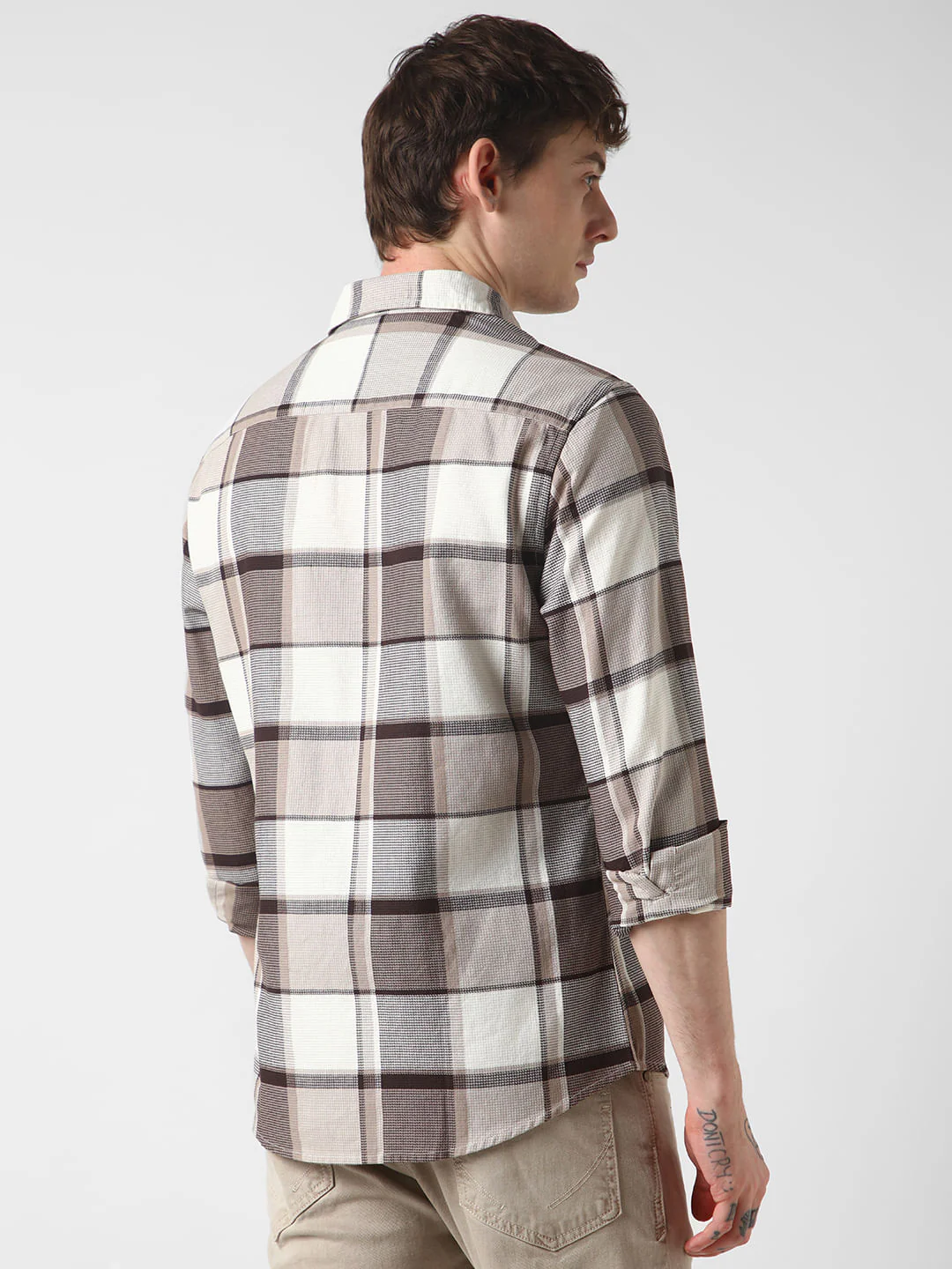 Brunette & Ivory Broad Checked Shirt - Image 7