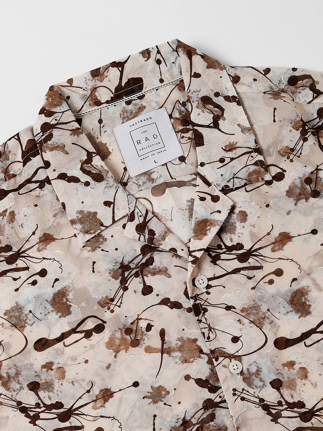 Brunette Burn Out Splash Oversized Shirt - Image 3