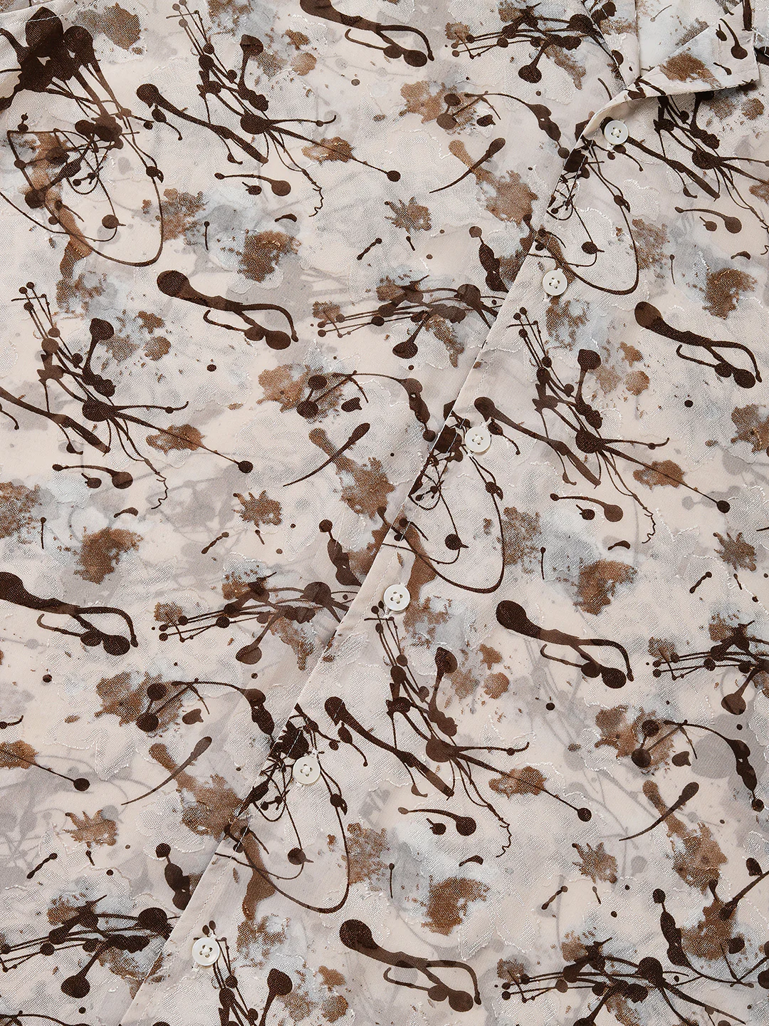 Brunette Burn Out Splash Oversized Shirt - Image 9