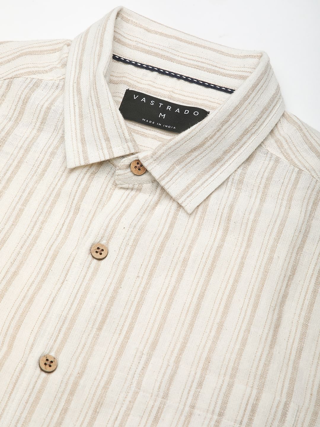Burlap Bisque Beige Line Stripe Shirt - Image 3