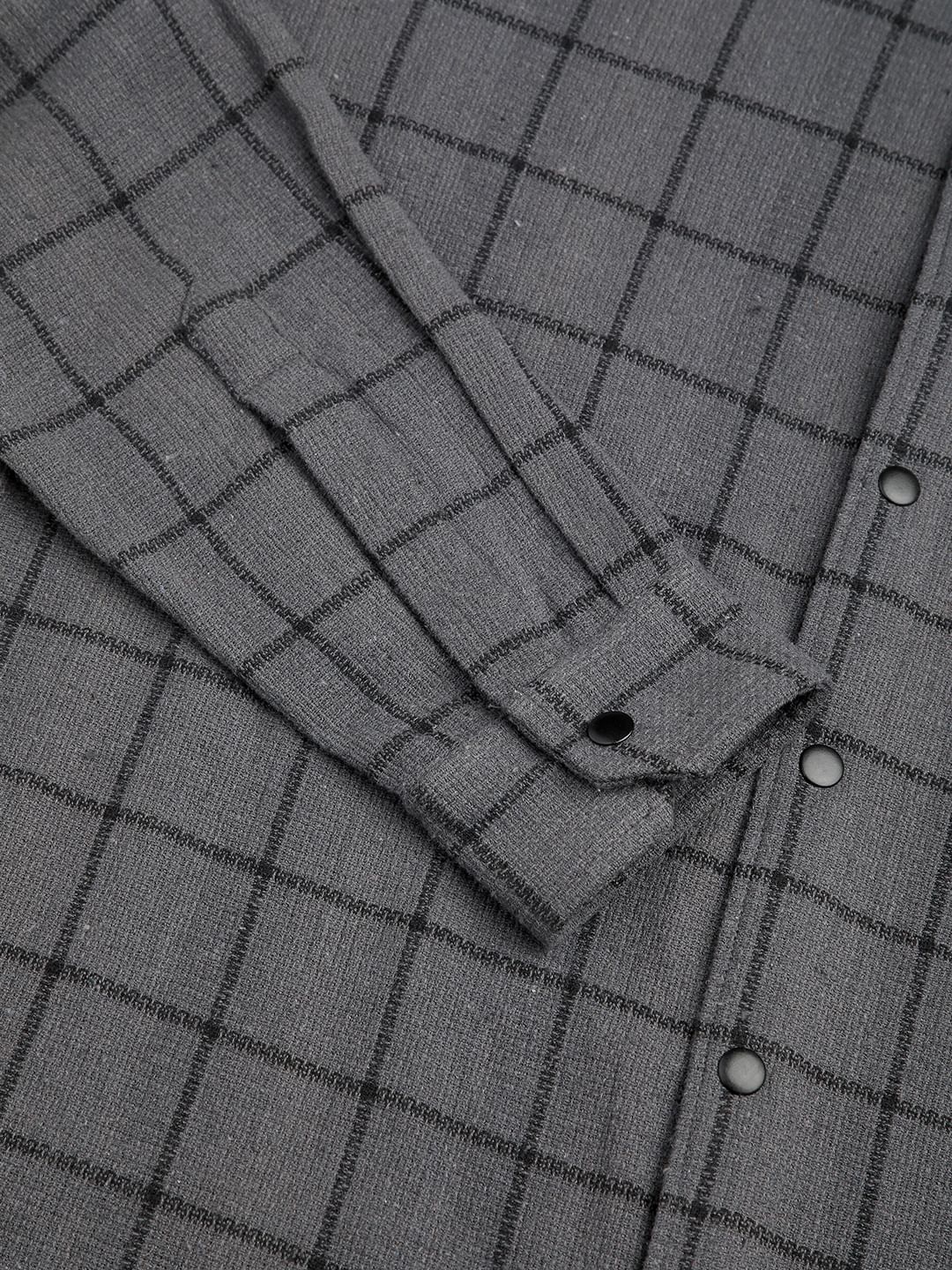 Burlap Graphite Black Checkered Shirt - Image 9
