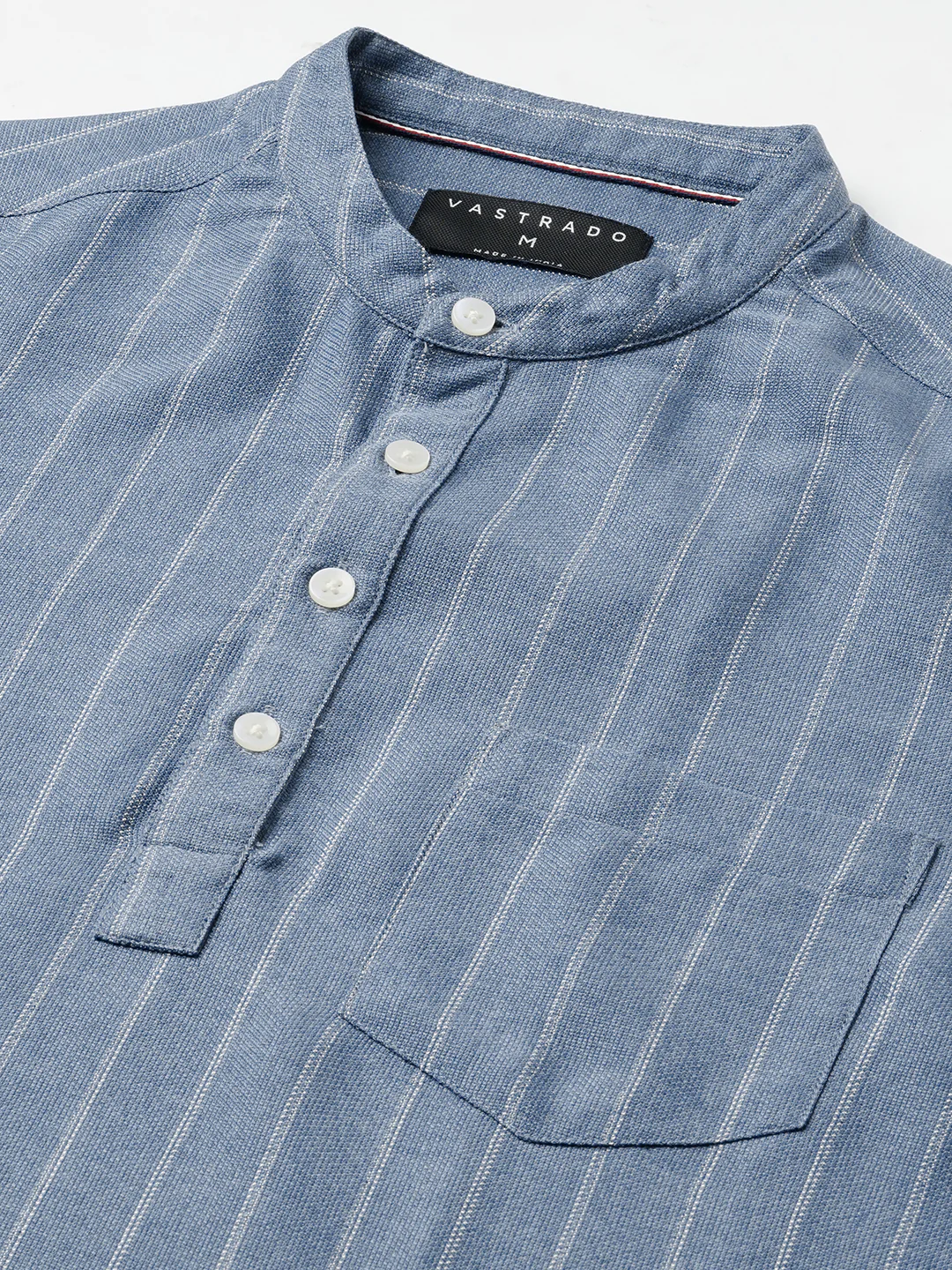 Carolina Blue Chalk Striped Kurta - Image 3