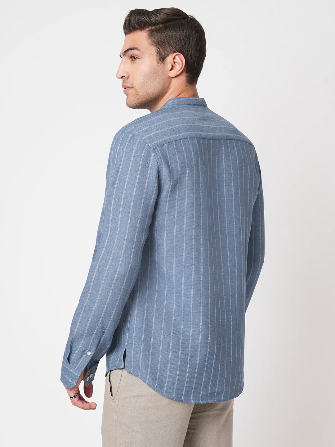 Carolina Blue Chalk Striped Kurta - Image 7
