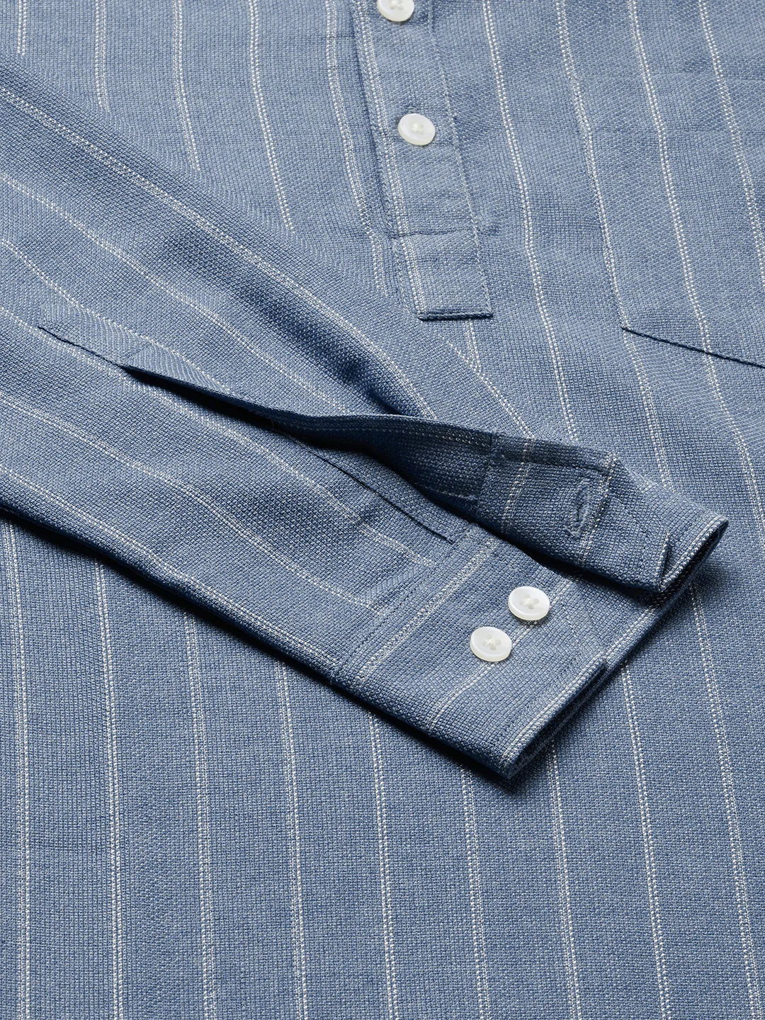 Carolina Blue Chalk Striped Kurta - Image 9