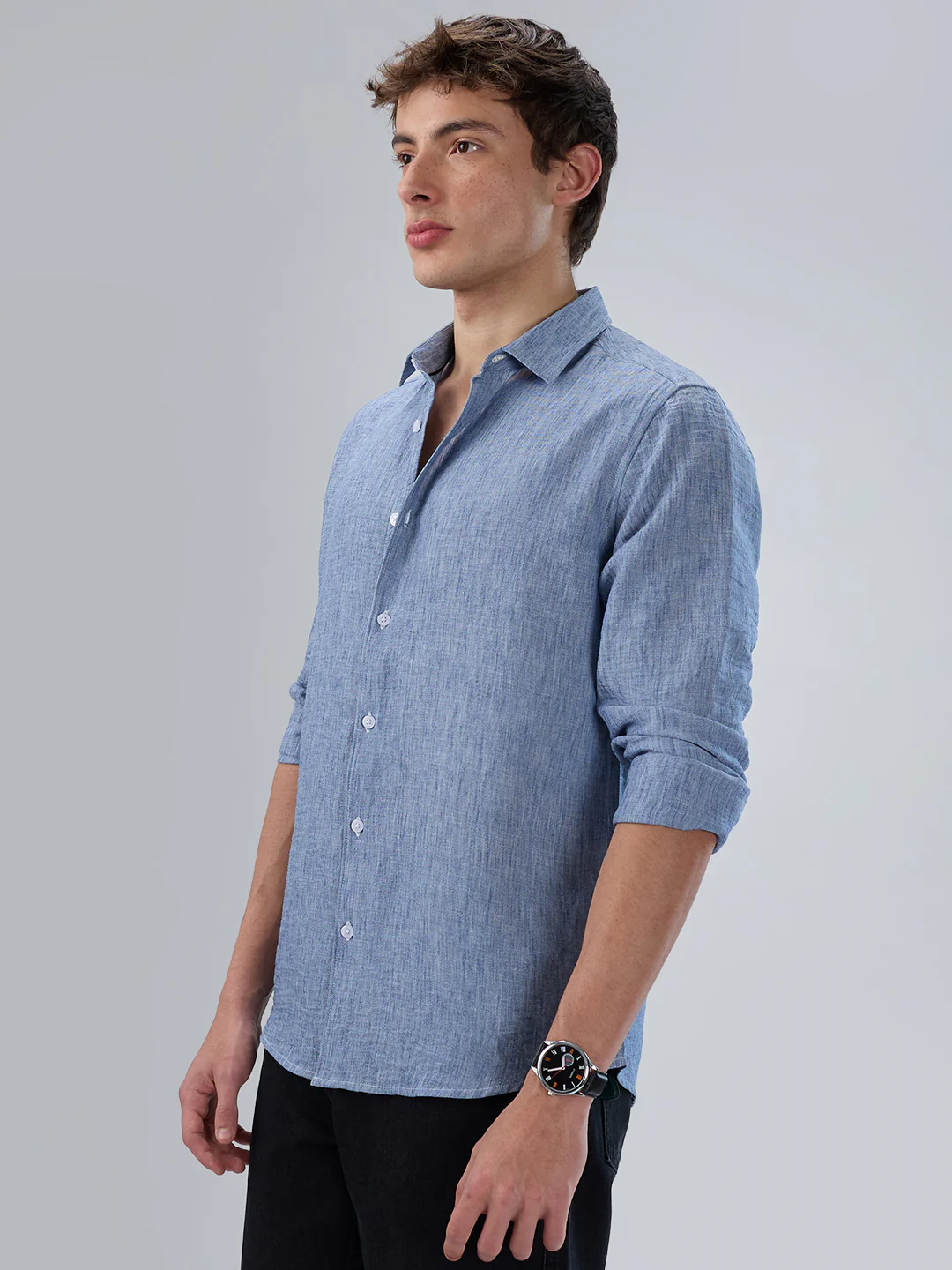 Carolina Blue Textured Shirt - Image 5