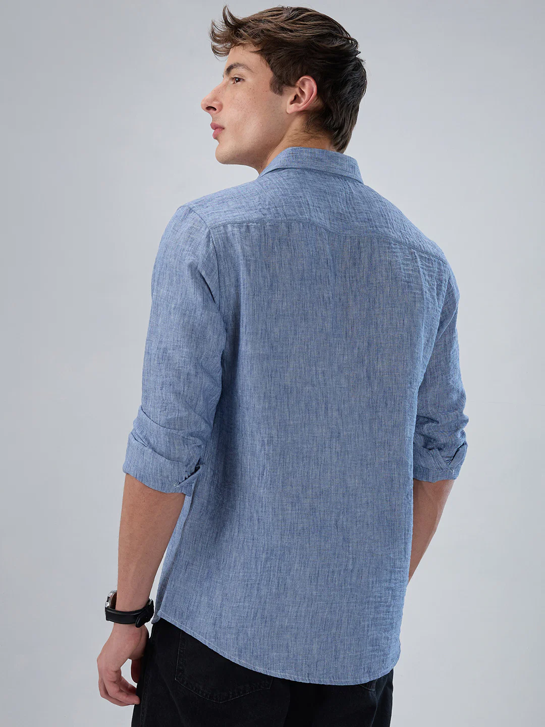 Carolina Blue Textured Shirt - Image 6