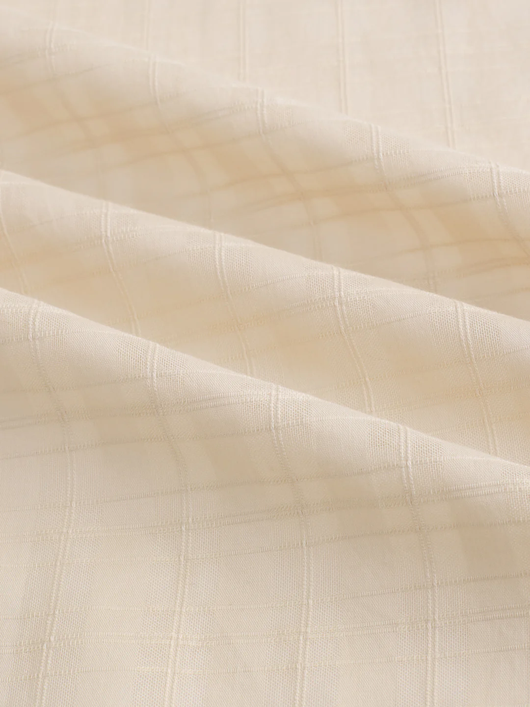 Casual Beige Textured Striped Shirt - Image 9