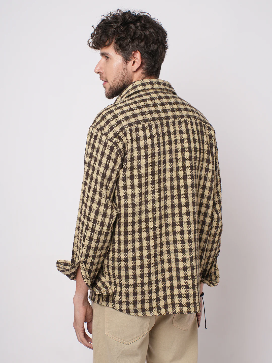 Cedar Brown Checks Double Flap Pocket Overshirt - Image 6