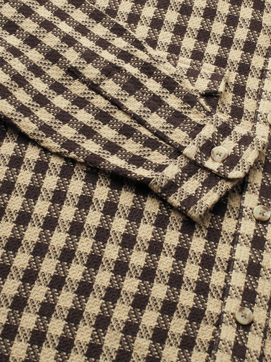 Cedar Brown Checks Double Flap Pocket Overshirt - Image 8