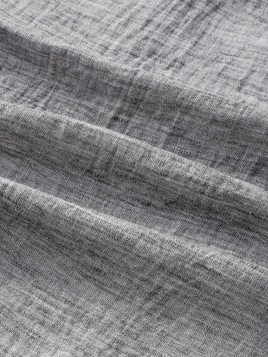 Charcoal Grey Dense-Weave Crinkled Shirt - Image 3