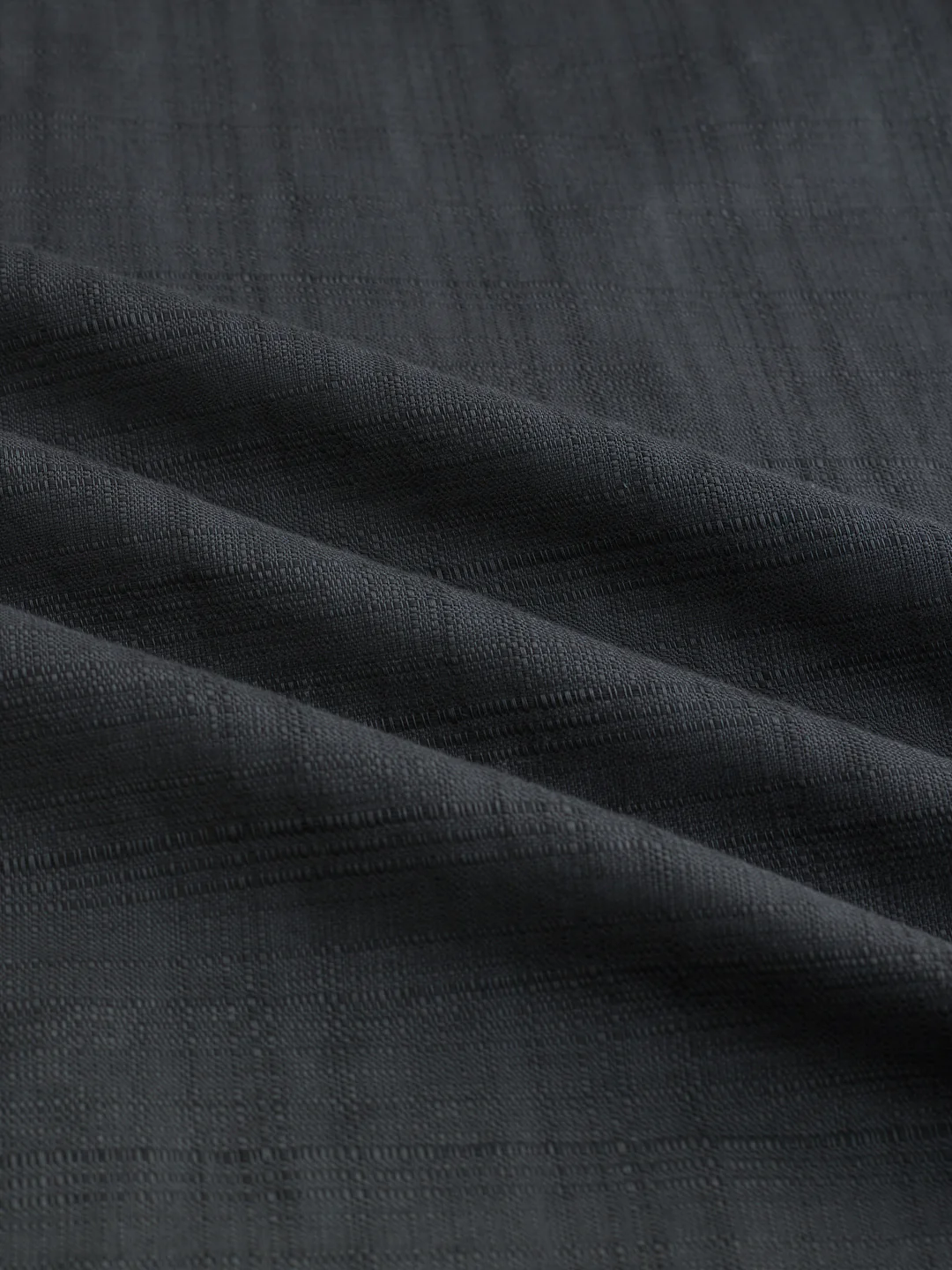 Charcoal Grey Micro Frid Textured Shirt - Image 9
