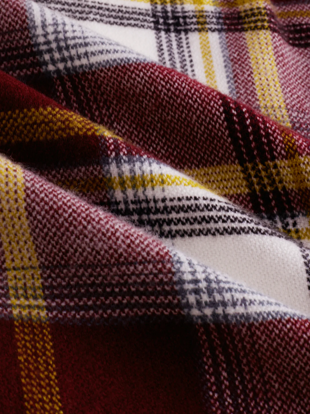 Cherry Red & White Checks Double Pocket Flannel Shirt - Image 9