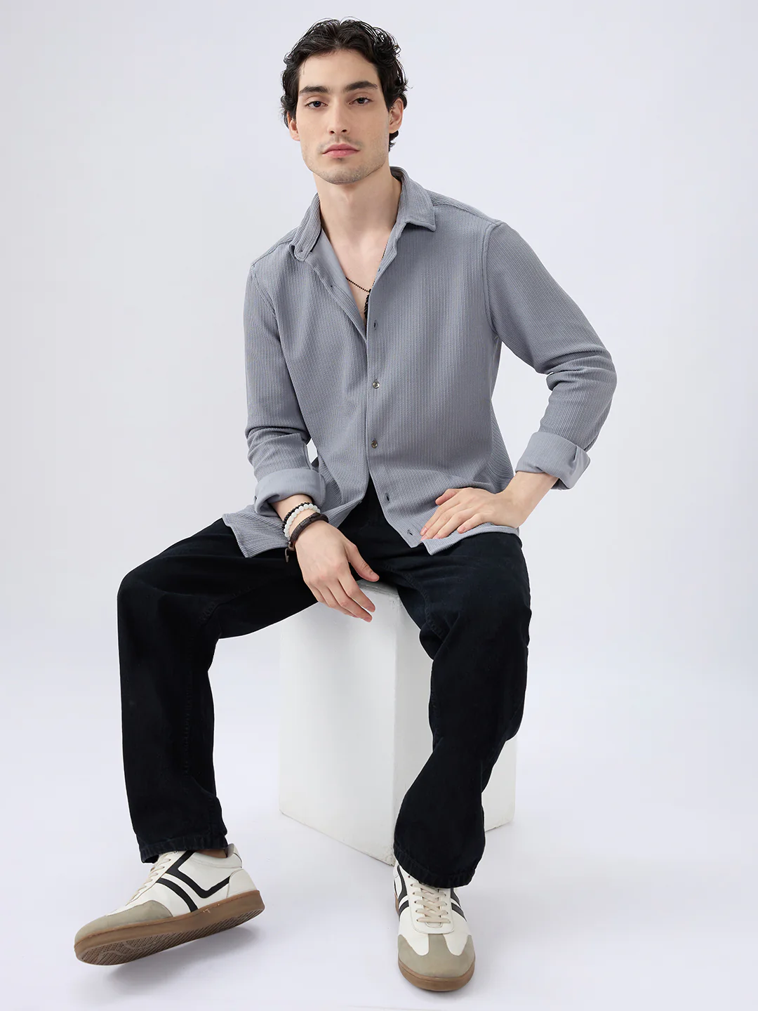 Chill Grey Everyday Knit Shirt - Image 7