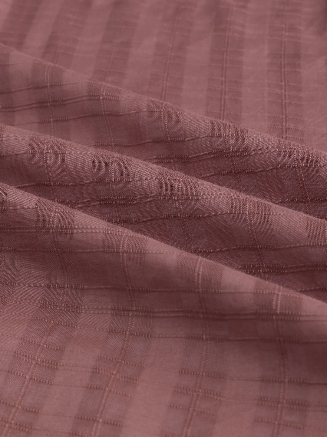 Cinnamon Brown Textured Striped Shirt - Image 8