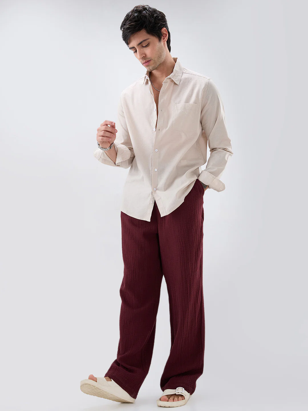 Classic Beige Everyday Shirt - Image 8