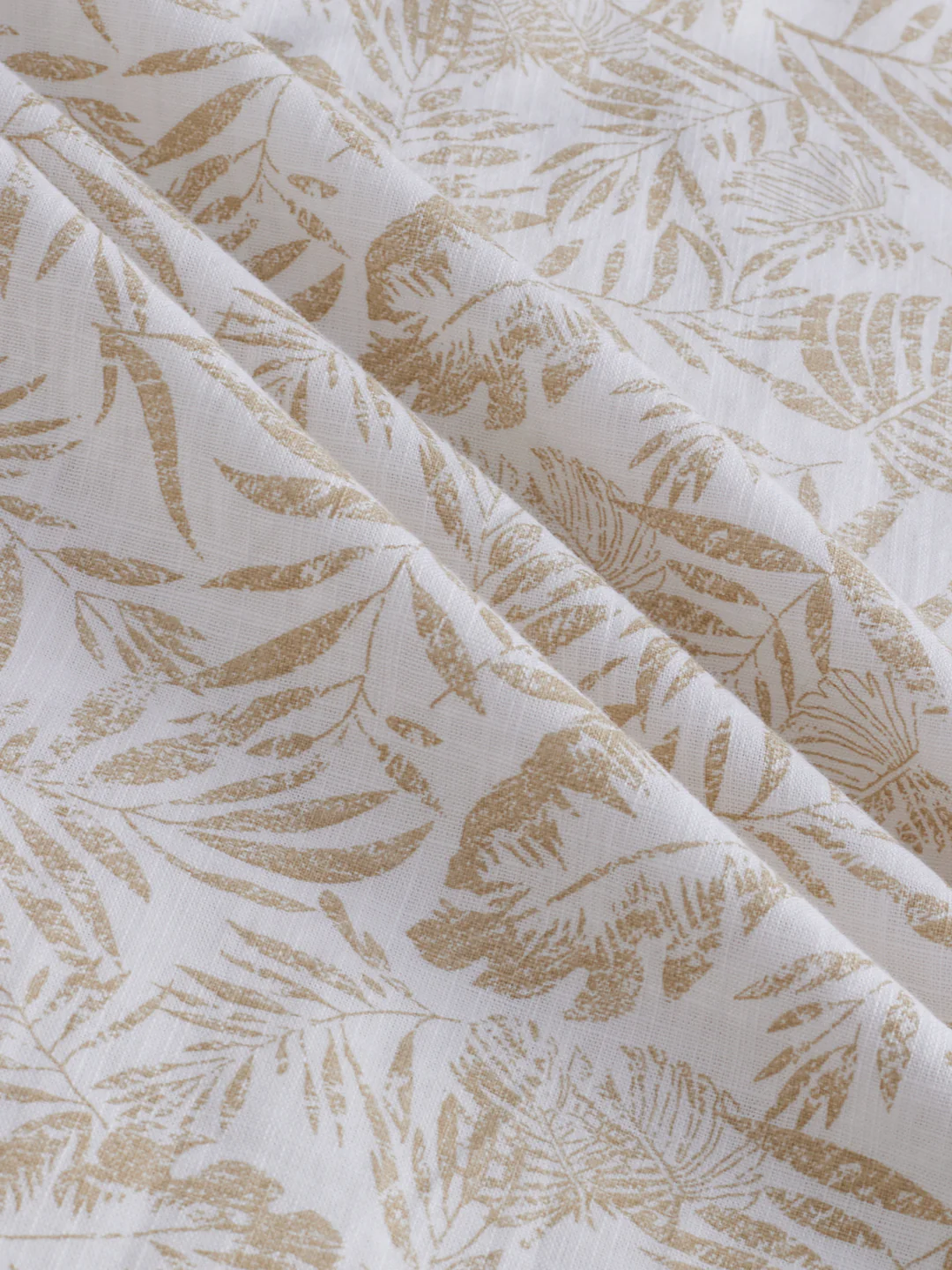 Classic Beige Leaf Printed Kurta - Image 10