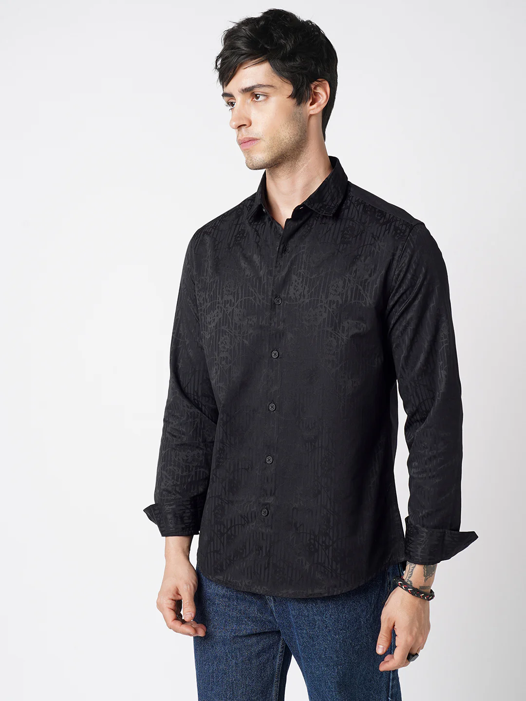 Classic Black Printed Shirt - Image 6