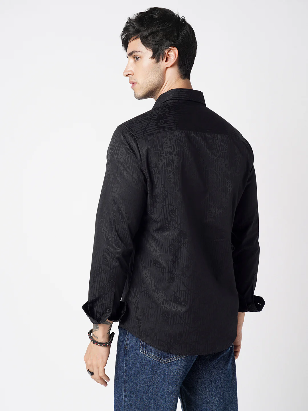Classic Black Printed Shirt - Image 7
