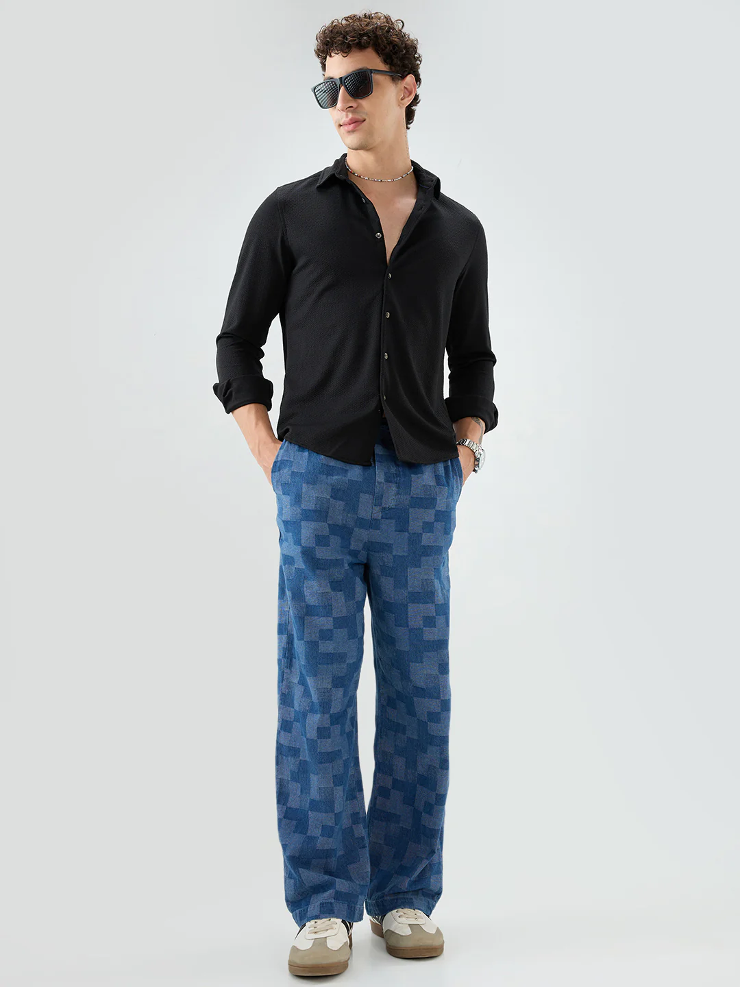 Classic Black Textured Shirt - Image 8