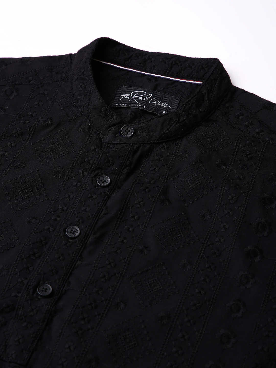 Classic Blackout Embroidered Kurta - Image 3