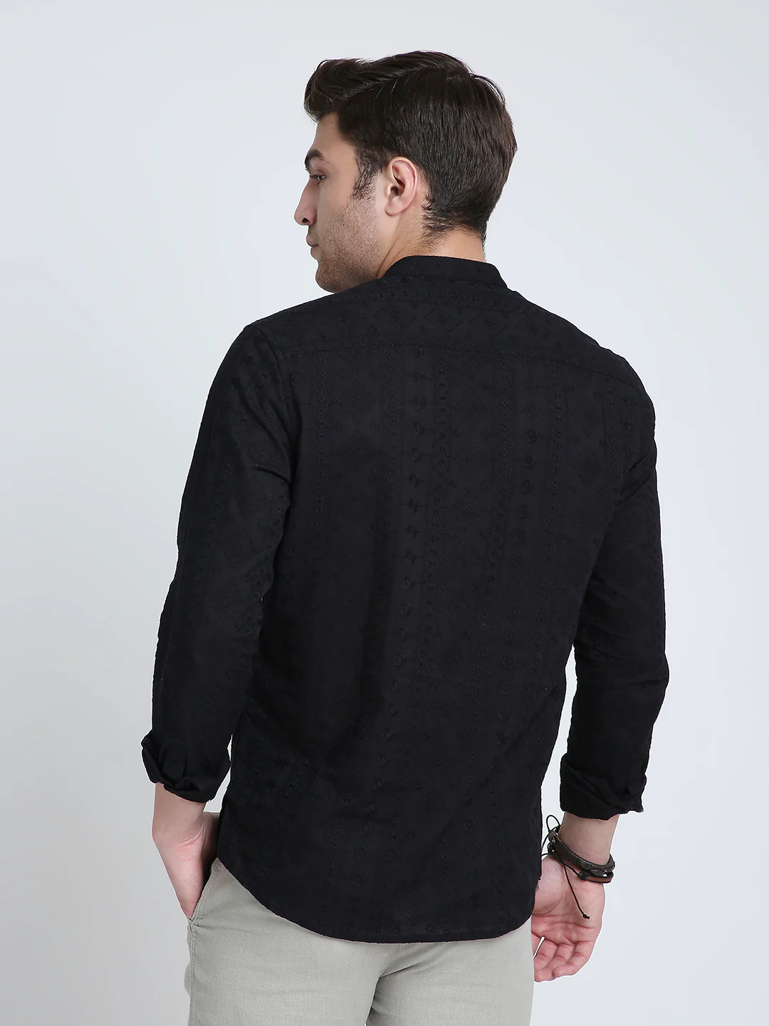 Classic Blackout Embroidered Kurta - Image 6
