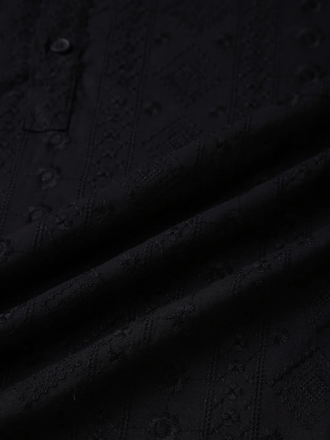 Classic Blackout Embroidered Kurta - Image 8