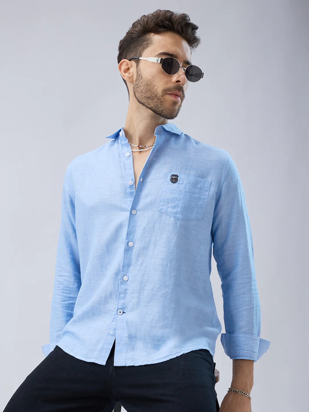 Classic Blue Fine Weave Shirt