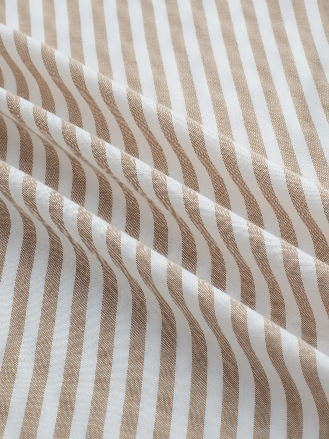 Classic Brown Candy Striped Vacation Shirt - Image 3
