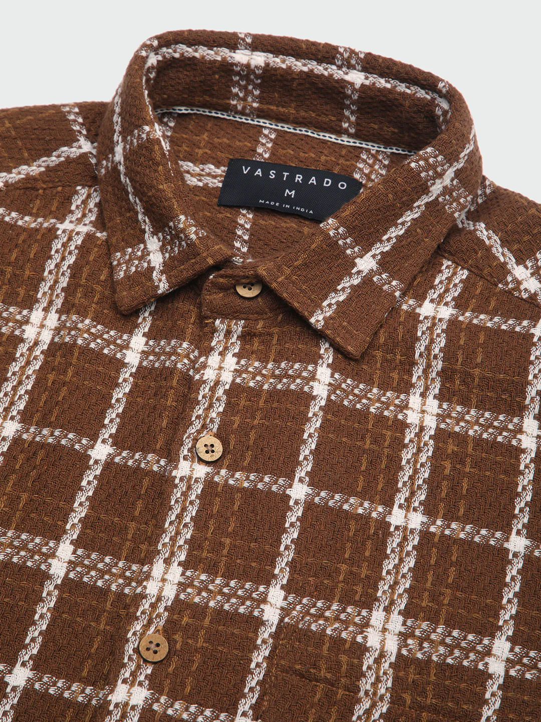 Classic Brown Rustwood Checks Woven Shirt - Image 3