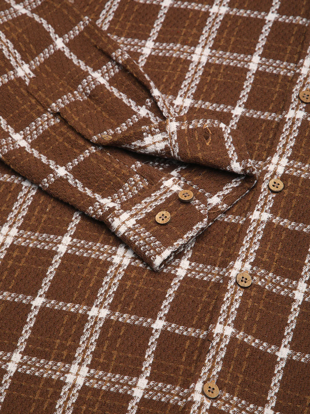 Classic Brown Rustwood Checks Woven Shirt - Image 9