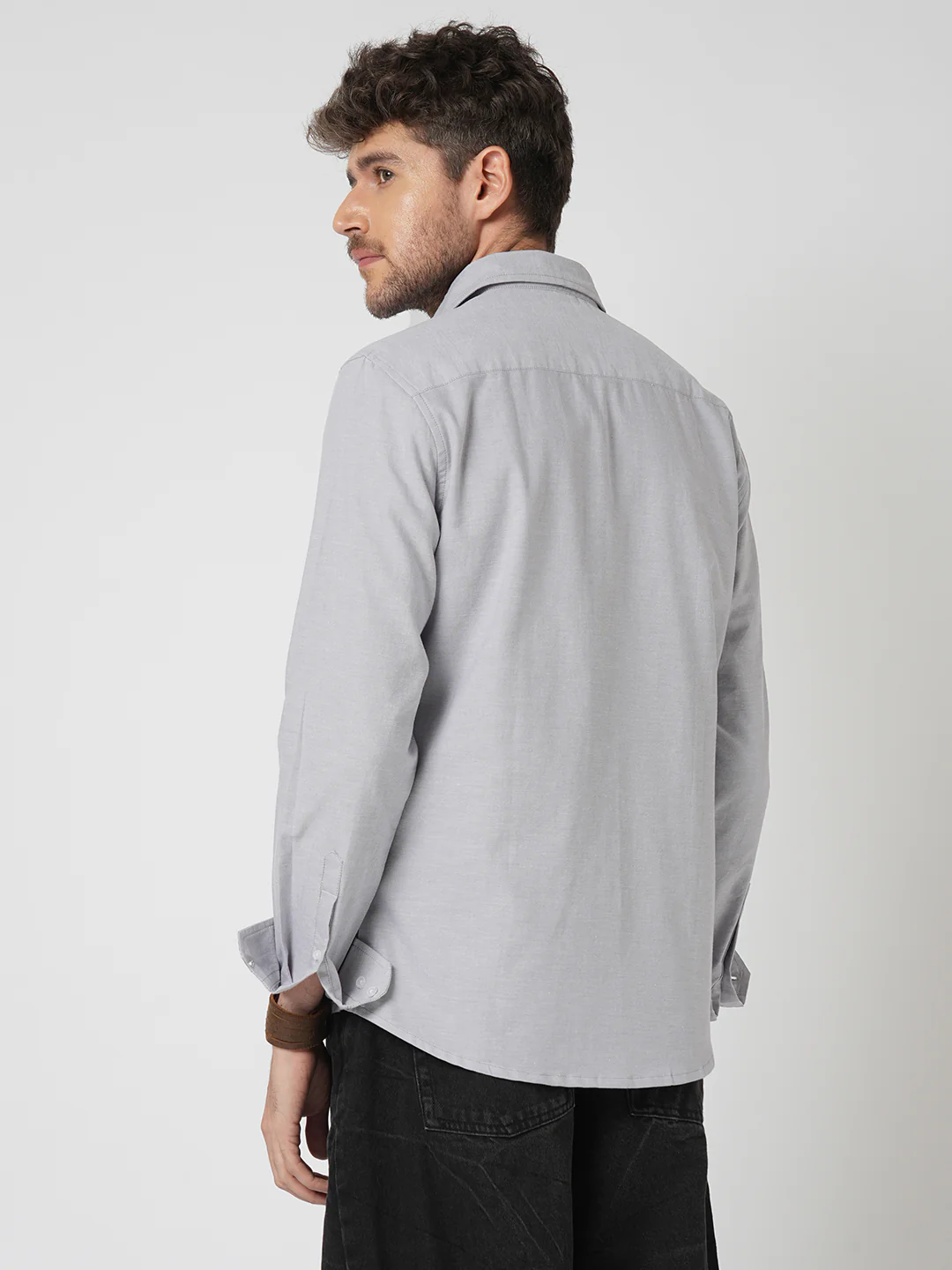 Classic Cloud Grey Oxford Shirt - Image 7