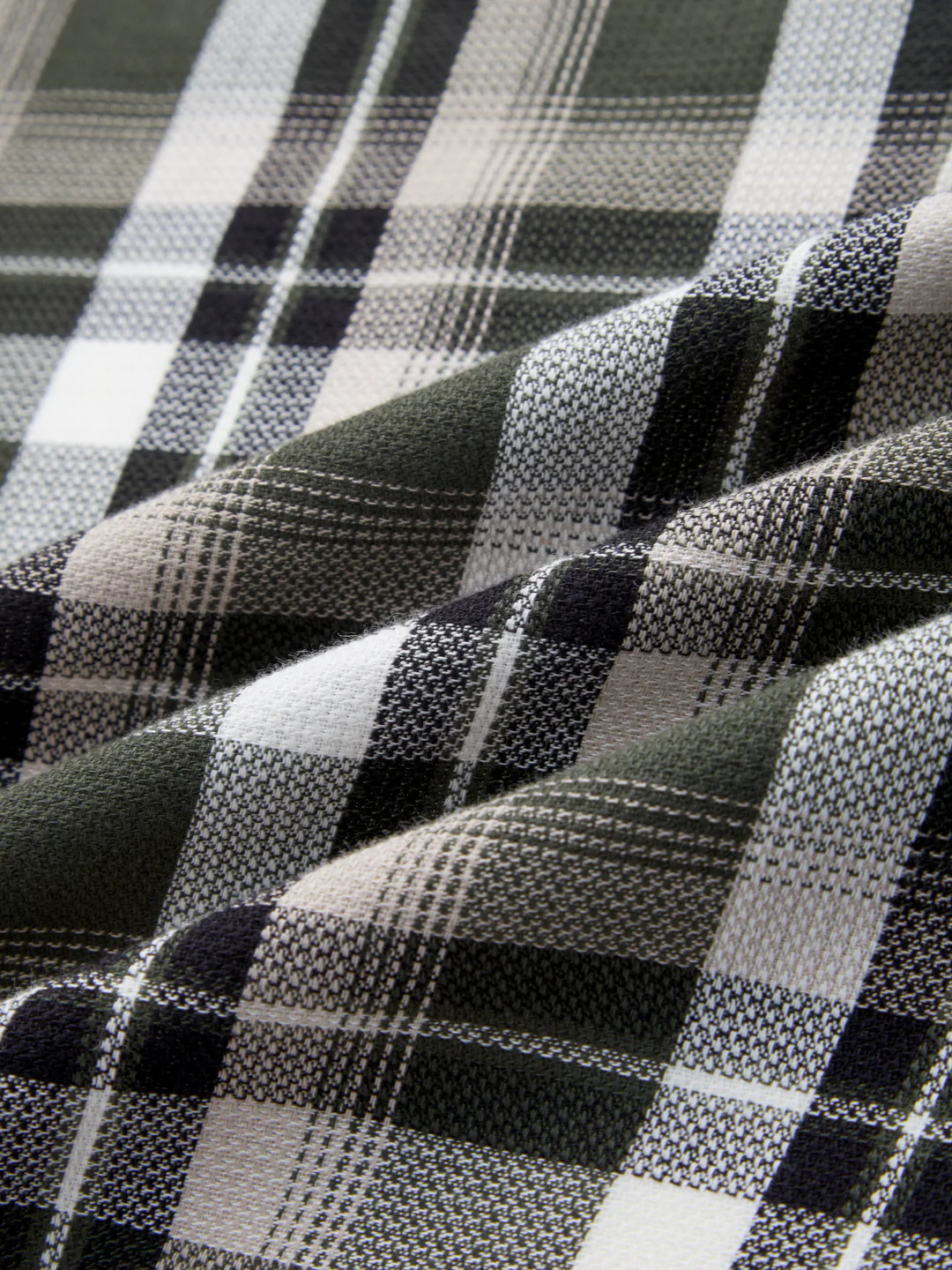 Classic Forest Green & White Plaid Checks Shirt - Image 3