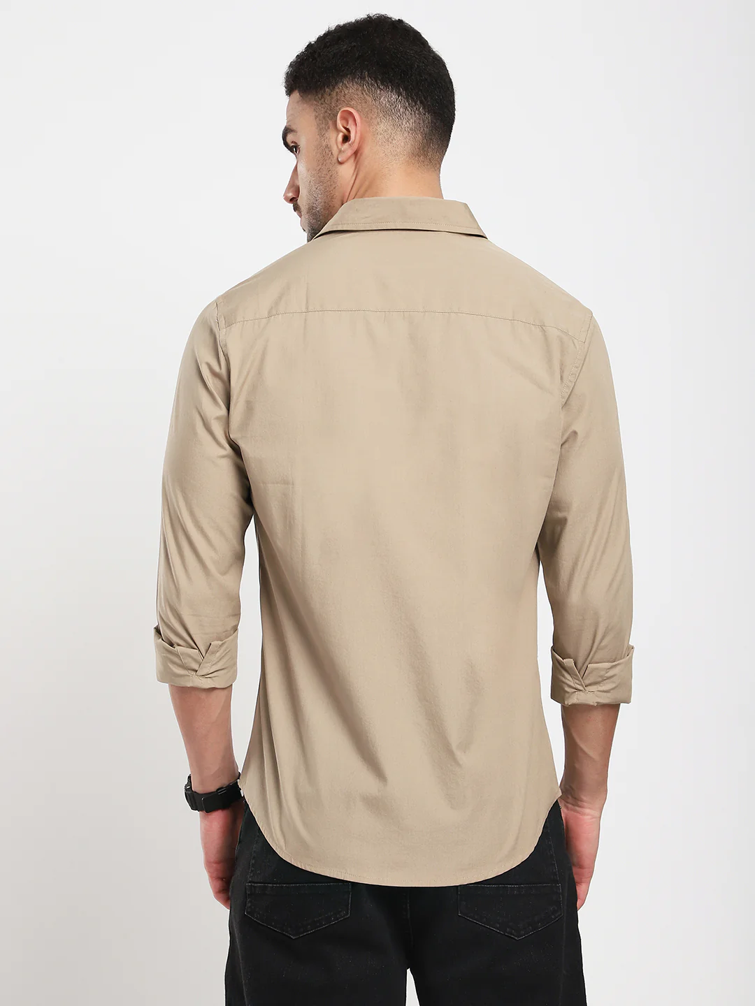Classic Khaki Poplin Shirt - Image 6