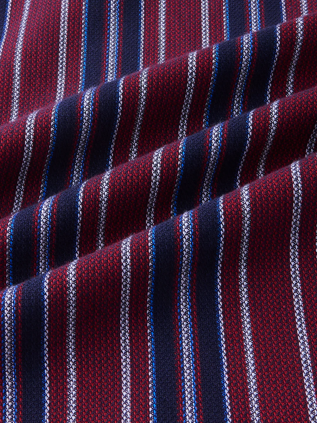 Classic Maroon & Navy Stripes Kurta - Image 8