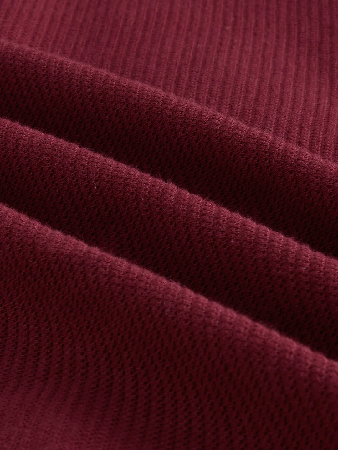 Classic Maroon Textured Knit Shirt - Image 8
