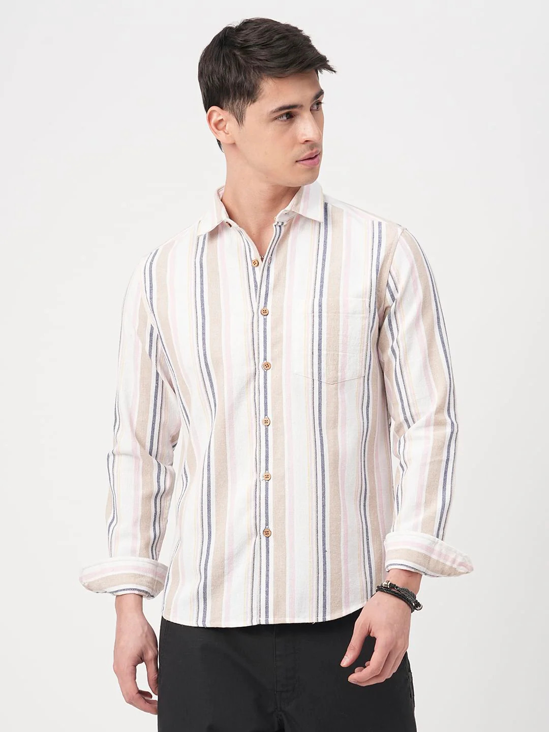 Classic Multicolour Striped Shirt - Image 4